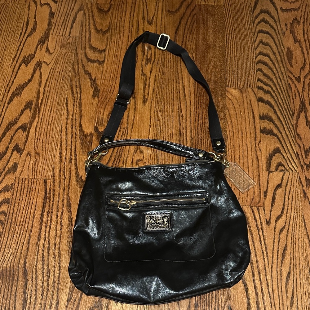 Coach Poppy Black Crossbody Bag